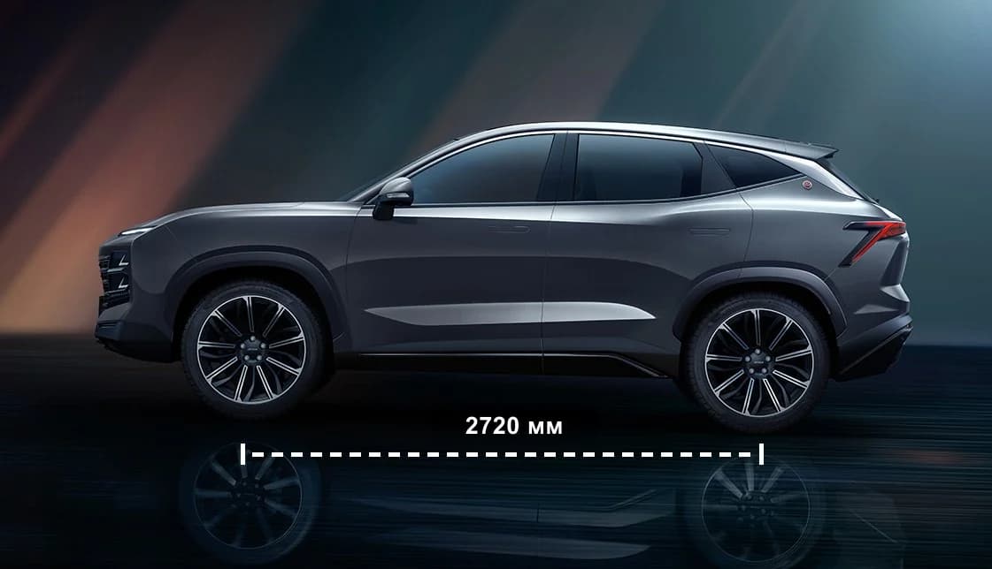 JETOUR X1 — хажуу тал, тэнхлэг хоорондын зай 2720 мм